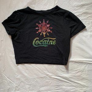 cropped tee with decal